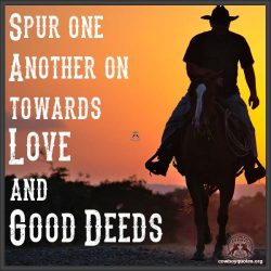 Spur one another on towards Love and Good Deeds