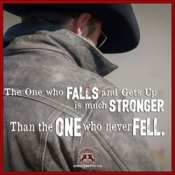 The one who falls and gets up is much stronger than the one who never fell