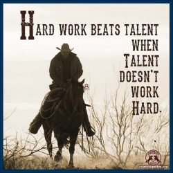 Hard work beats talent when talent doesn't work hard