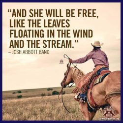 And she will be free, like the leaves floating in the wind and the stream.