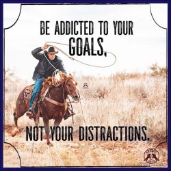 Be addicted to your goals, not your distractions.